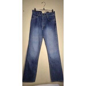 Armani Ladies Jeans Size 31x 31 Indigo Blue Straight Leg Bootcut